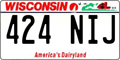 WI license plate 424NIJ