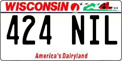 WI license plate 424NIL