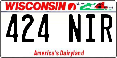 WI license plate 424NIR