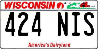 WI license plate 424NIS