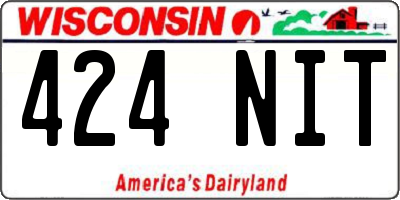 WI license plate 424NIT