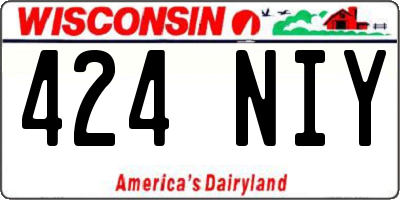 WI license plate 424NIY