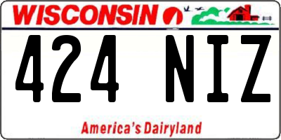 WI license plate 424NIZ