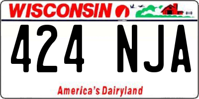 WI license plate 424NJA