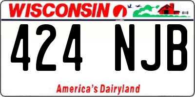WI license plate 424NJB