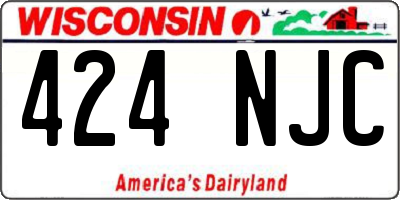 WI license plate 424NJC