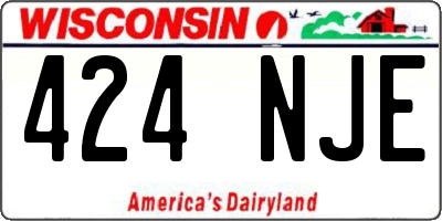 WI license plate 424NJE
