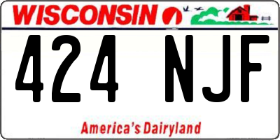 WI license plate 424NJF