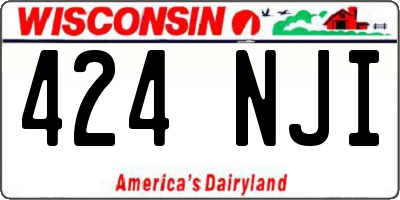 WI license plate 424NJI
