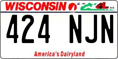 WI license plate 424NJN