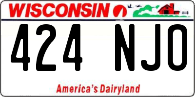 WI license plate 424NJO
