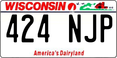 WI license plate 424NJP