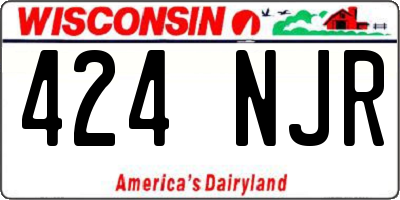 WI license plate 424NJR