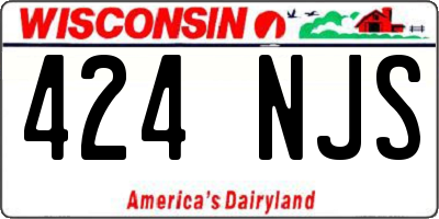 WI license plate 424NJS