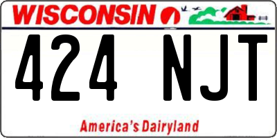 WI license plate 424NJT
