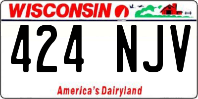 WI license plate 424NJV