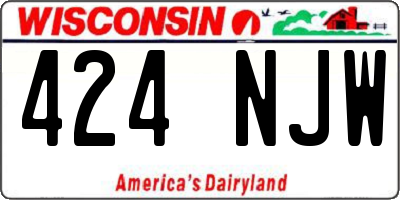 WI license plate 424NJW