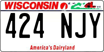 WI license plate 424NJY