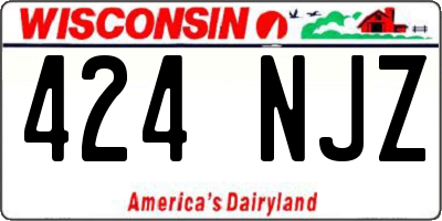 WI license plate 424NJZ