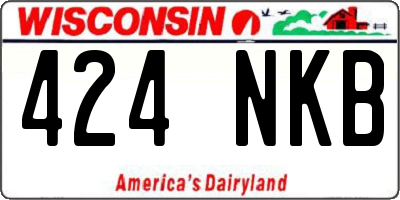 WI license plate 424NKB