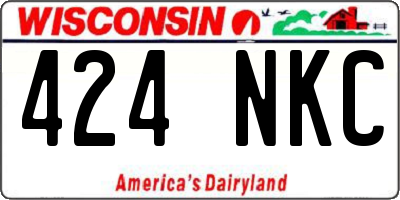 WI license plate 424NKC