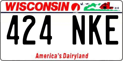 WI license plate 424NKE