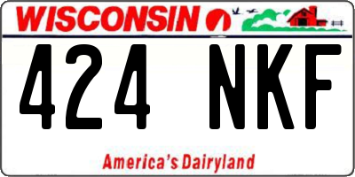 WI license plate 424NKF