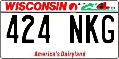 WI license plate 424NKG