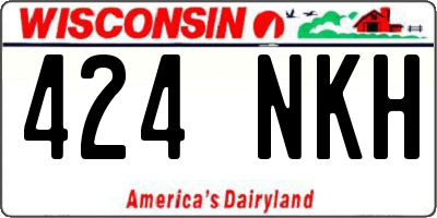 WI license plate 424NKH