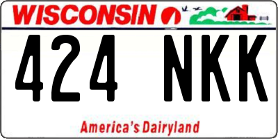 WI license plate 424NKK