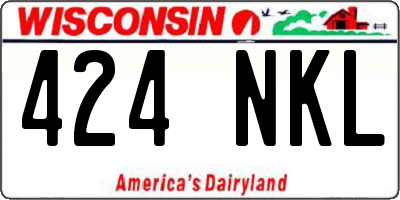 WI license plate 424NKL