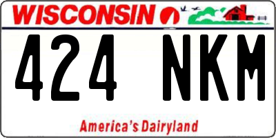 WI license plate 424NKM