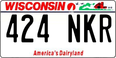 WI license plate 424NKR