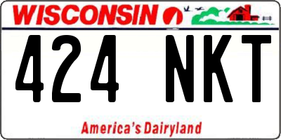 WI license plate 424NKT