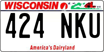 WI license plate 424NKU