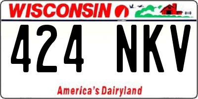 WI license plate 424NKV