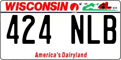 WI license plate 424NLB