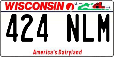 WI license plate 424NLM