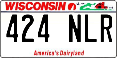 WI license plate 424NLR