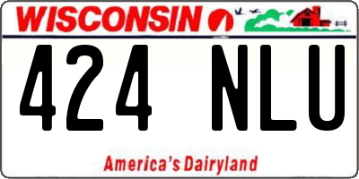WI license plate 424NLU