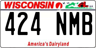 WI license plate 424NMB