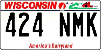 WI license plate 424NMK
