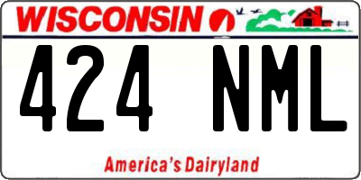 WI license plate 424NML