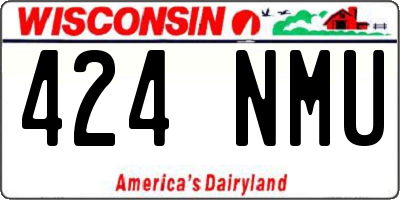 WI license plate 424NMU