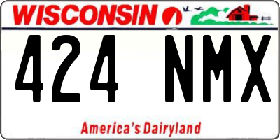 WI license plate 424NMX