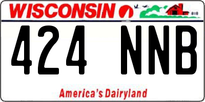 WI license plate 424NNB