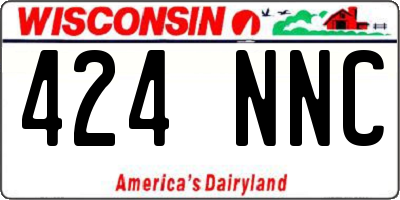 WI license plate 424NNC