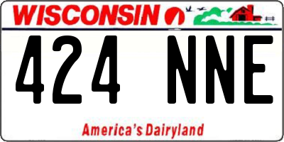 WI license plate 424NNE
