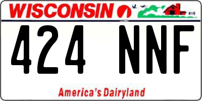WI license plate 424NNF