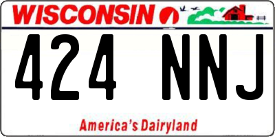 WI license plate 424NNJ